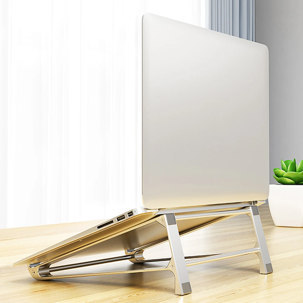  Desktop Laptop Stand 2 in 1 Design Aluminum Laptop Vertical Stand Notebook Cooling Holder for MacBo