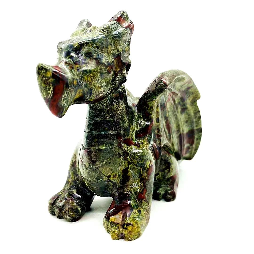 6''Big size top quality natural crytsal stone dragon blood fly dragon for decoration