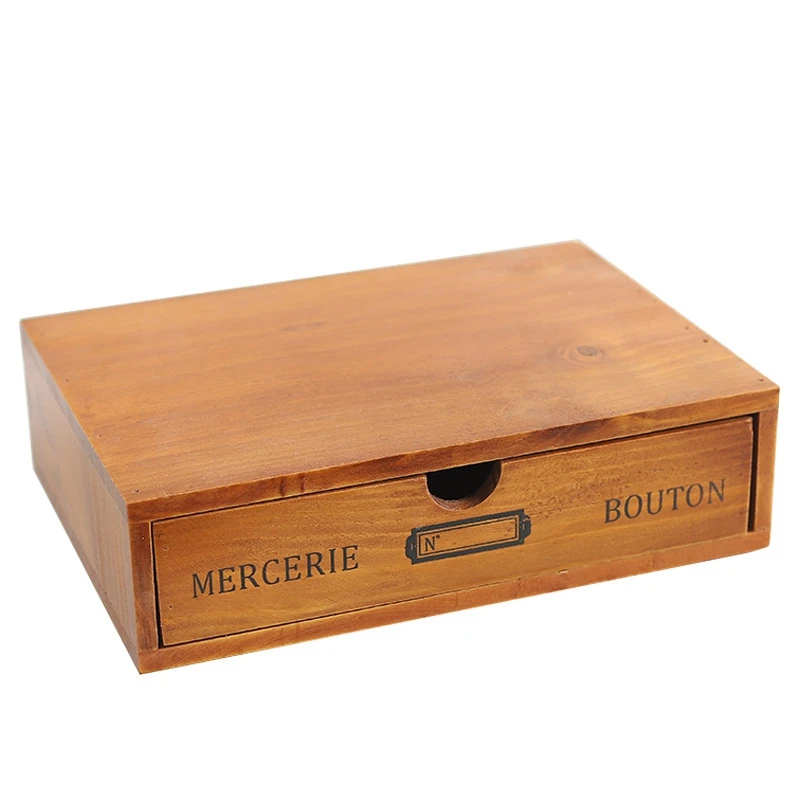 Promotion Vintage Wooden Box Storage Drawer Chest Of Storage Drawer Wooden Chest
