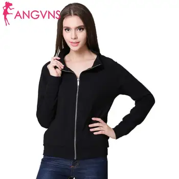 

Women Fashion Turn Down Collar Long Sleeve Casual Printing Regular Zipper Jacket Casual Autumn, Spring