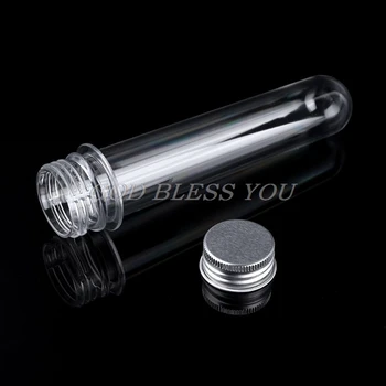 

10PCS Plastic Test Tubes Clear and Transparent Candy Storage Containers with Screw Caps 40ml