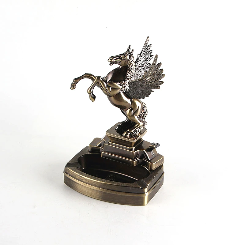 Тип смолы металла пепельница Pegasus модель пепельница с зажигалкой двойного назначения аксессуары для сигарет