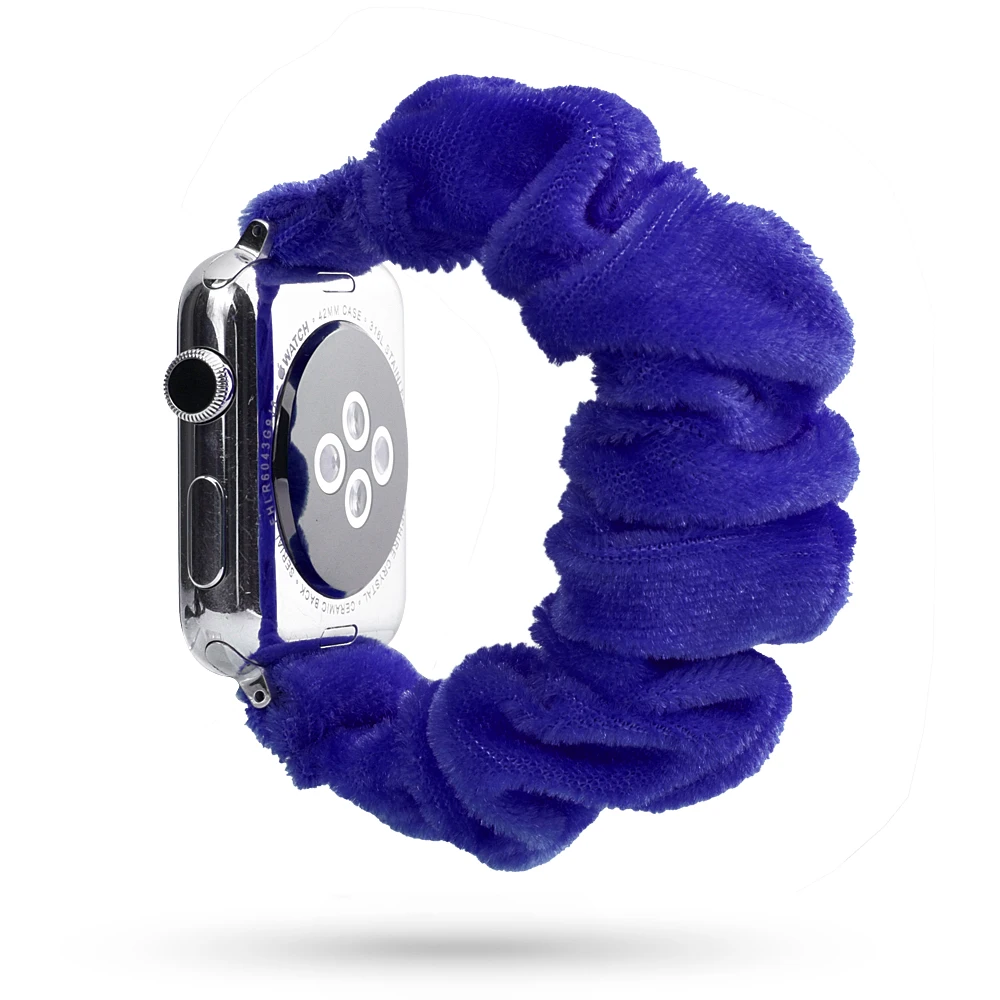 Резинка для волос для Apple Watch Series 5 4 3 2 40 мм 38 мм 42 мм 44 мм нейлоновый мягкий дышащий спортивный ремешок для iwatch series 5 - Цвет ремешка: blue