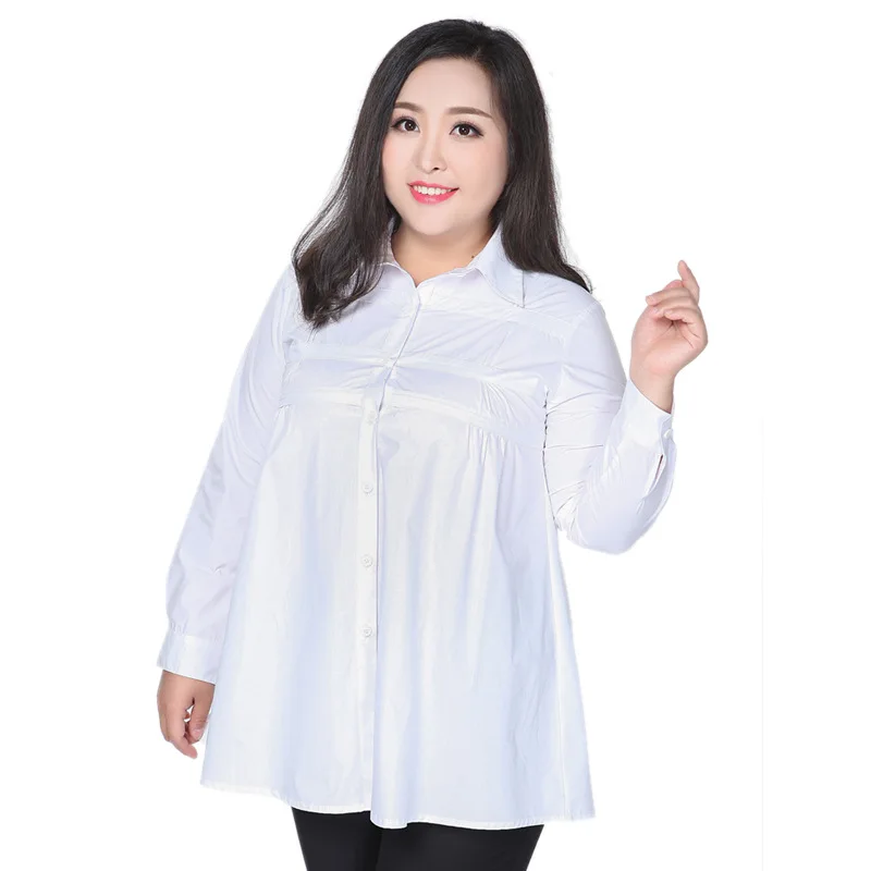 NO.5 TUHAO, осенне-зимняя Модная рубашка, блузки, топ размера плюс 9XL 8XL 7XL 6XL, Женская хлопковая Повседневная Блузка с длинным рукавом, топ WSFS - Цвет: NO.5