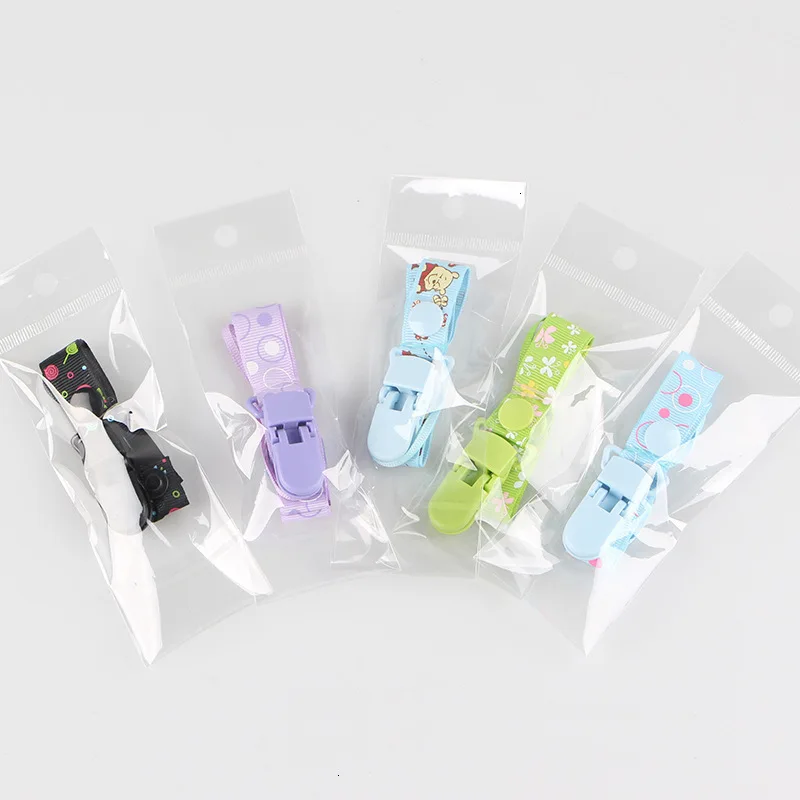 Fixed Button Baby Pacifier Clip Chain Ribbon Dummy Soother Holder Chain Anti-drop Multifunctional Pacifier strap with string