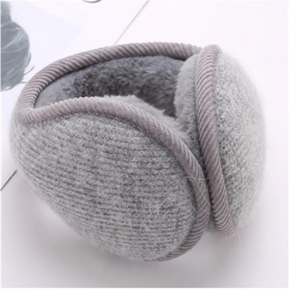 Grey Модные мужские и женские зимние теплые однотонные наушники, регулируемые теплые мягкие наушники для ушей, флисовые теплые Наушники унисекс - Цвет: Grey