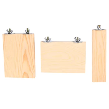 

3PCS Wood Springboard Toys Durable Prime Practical Animals Stand Pet Standing Toy Platforms for Small Animals Parrot