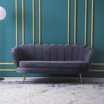 

Multicolor Golden Iron Metal Velvet Royal Crown Three-seat Sofa Chair For Dressing Coffee Living Room furniture Princess Prince