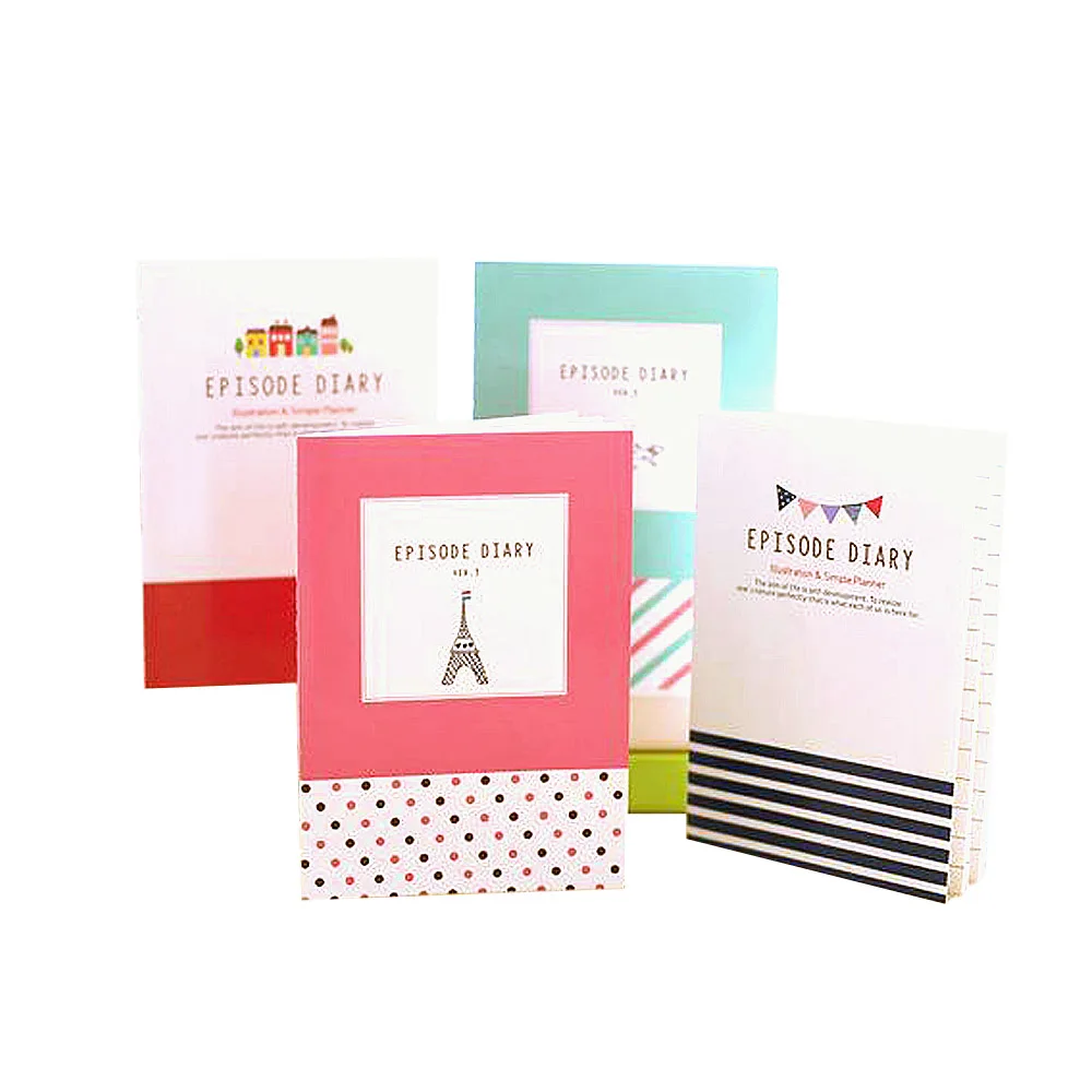 

1 PC Creative Hardcover Notepad Sticky Notes Kawaii Stationery Diary Notebook and Pen Office School Supplies