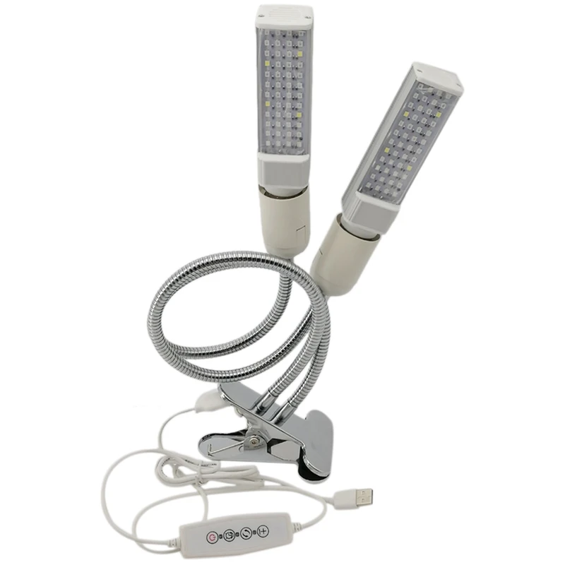 ABSS-96LED лампа для роста растений 48 Вт USB двуглавый светильник для растений для комнатных теплиц рассады цветов