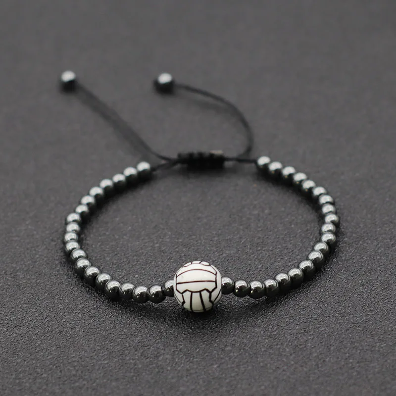 Adjustable Braided String Volleyball Bracelet for Men and Women