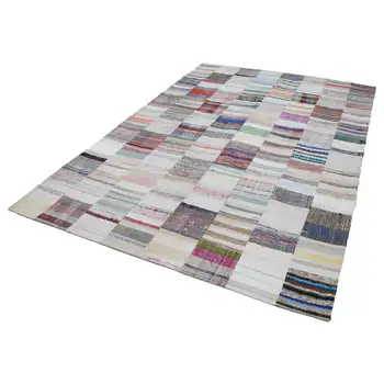 

203x301 Cm Multicolor Handmade Rugs Patchwork Rug-7x10 Ft