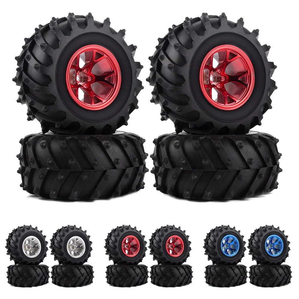 4 шт. резиновый комплект колес для 1:10 RC Monster Truck Car Аро резиновая колесная покрышка