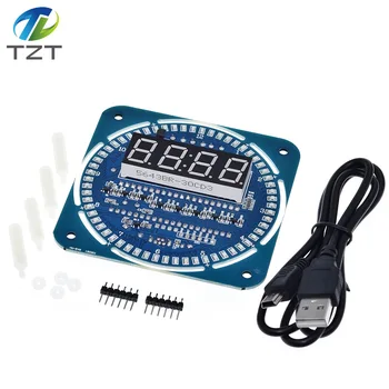 

TZT LED Electronic Digital Clock module DS1302 Rotation LED Display 51 SCM Learning Board