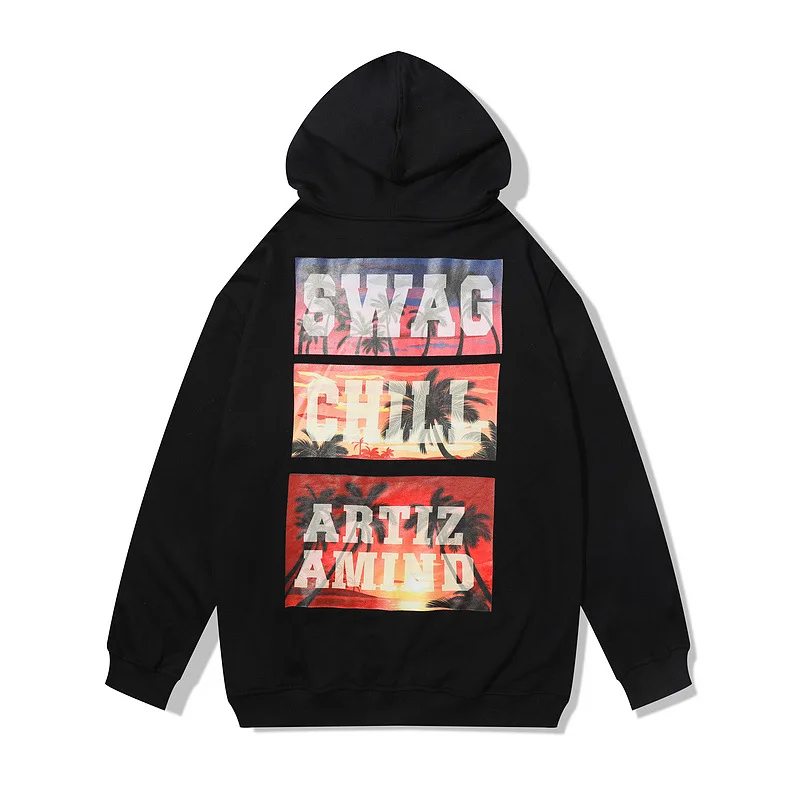 Осенние толстовки с принтом Swag хлопковые махровые толстовки в стиле хип-хоп Tyga Sudadera Hombre осенне-зимняя одежда