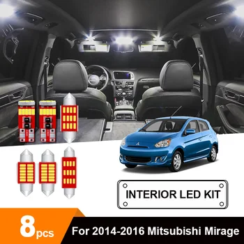 

8 x White Canbus LED Lamp Interior Dome Map Reading Lights Bulb Kit For 2014-2016 Mitsubishi Mirage Door Cargo Light