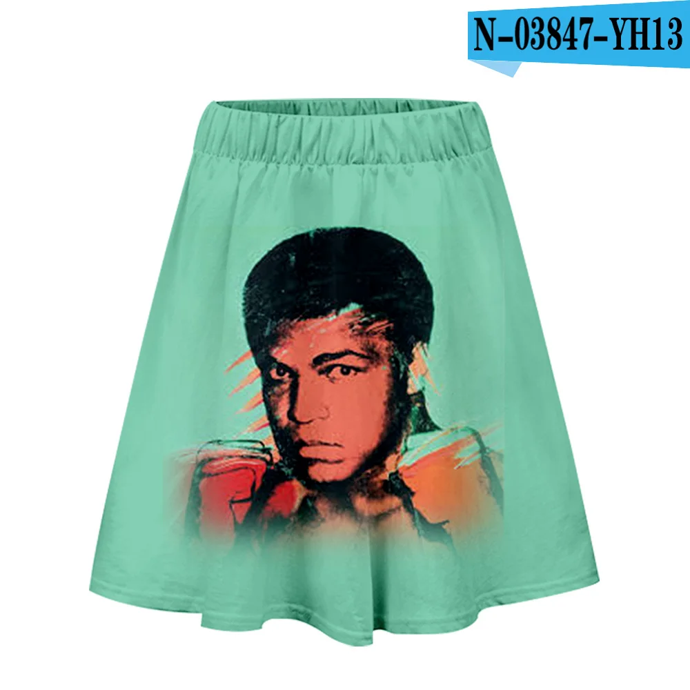 Muhammad Ali юбка с объемным узором Harajuku летняя юбка с высокой талией и рисунком Kawaii эксклюзивная Популярная Женская 3D короткая юбка XS-2XL - Цвет: 2