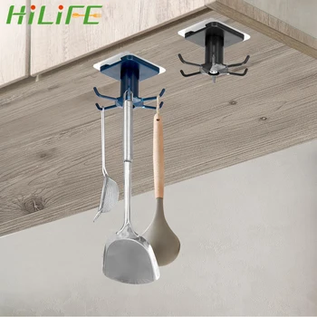 

Cabinet Organizer Hook Up Kitchen Organizer Spatula Spoon Storage Rack Cupboard Hanging Hook Wall-mounted Shelf Cabinet Hanger