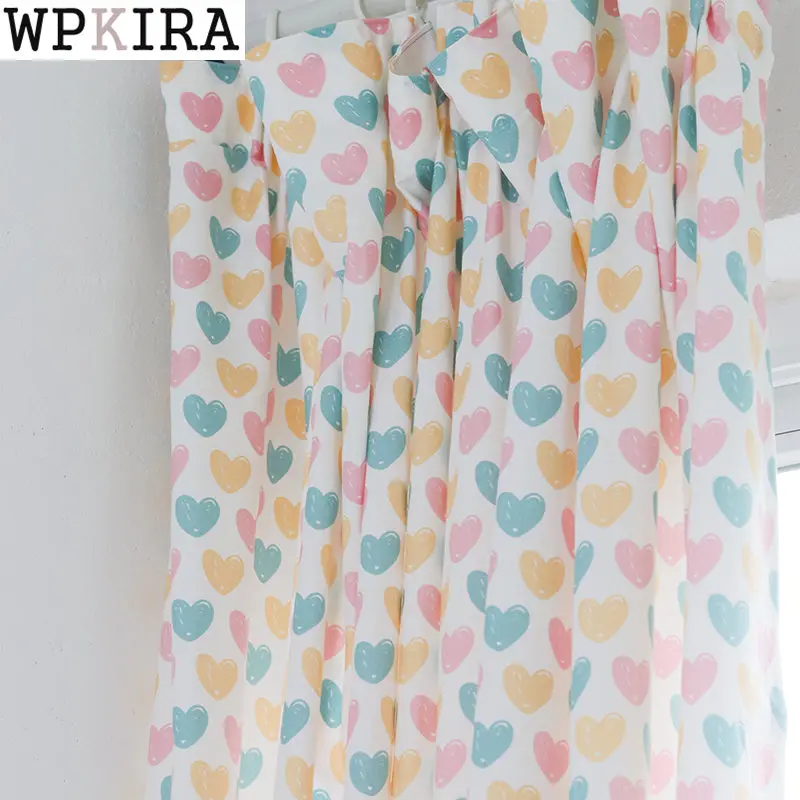 Занавеска Милая любовь для девочек тканевая драпировка с принтом детской