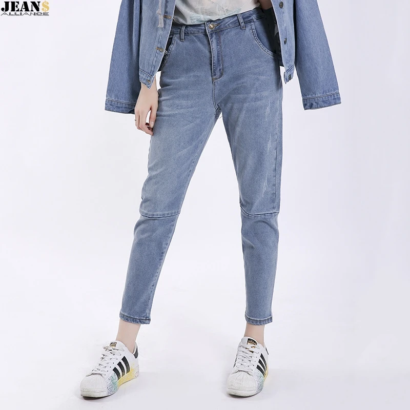 

Women Jeans Boyfriend High Waist Mom Jeans Washed Hallen jeans Plus size