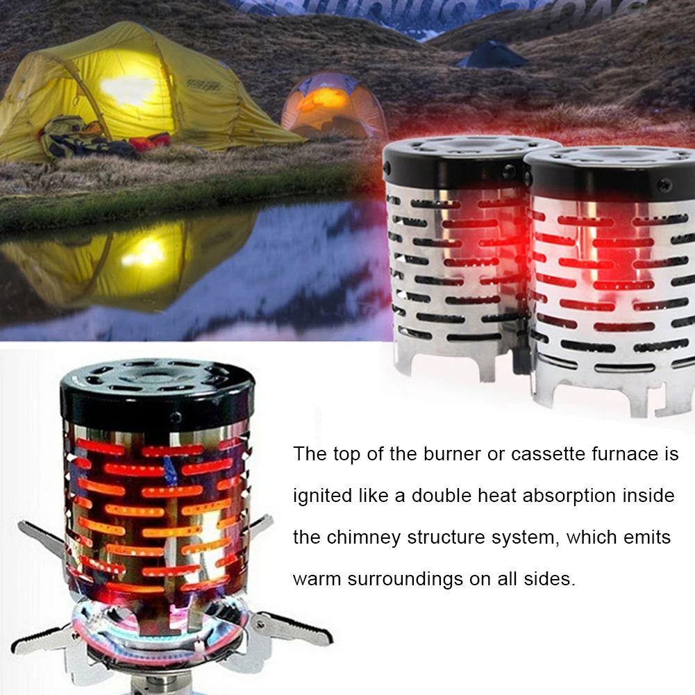 

Outdoor Heating Stove Camping Portable Autumn/Winter Tent Heating Cover Equipped With Stainless Steel Heating Cover With Storage