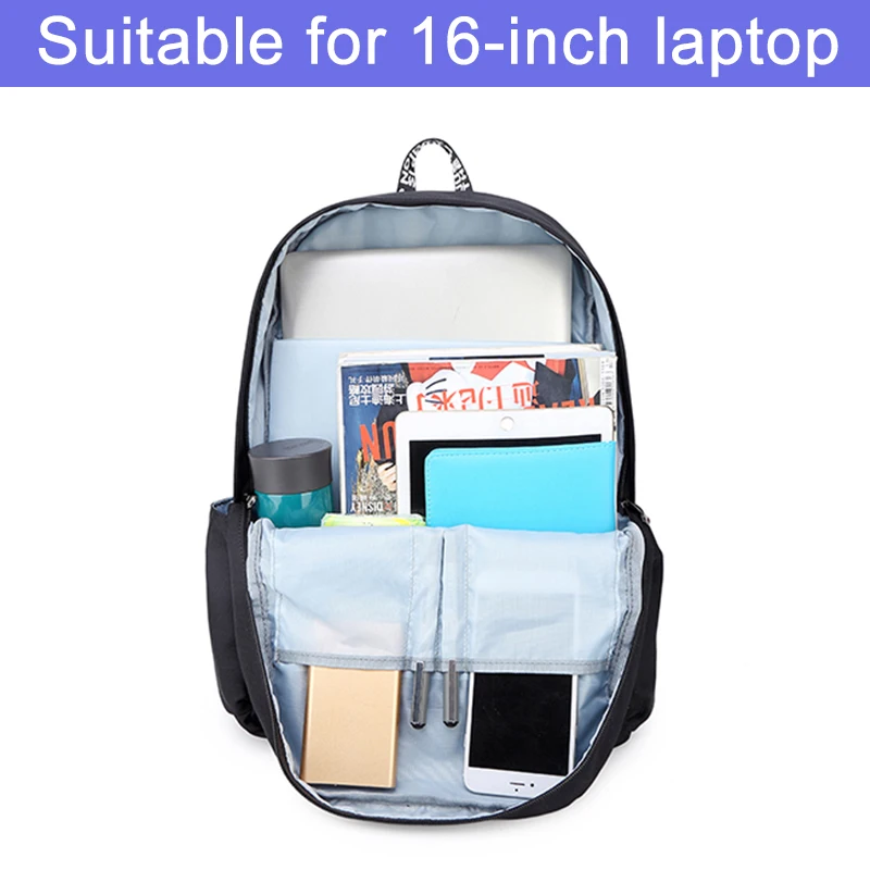Louejal Laptop Backpack 16-inch Macbook 15 Notebook Bag Women Large Capacity Travel Mochila Girls Teenage School Bag