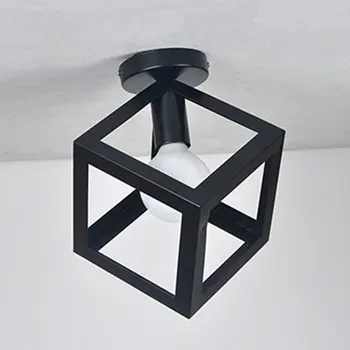 

Steel Cage Iron Geometric Vintage LED Downlight Ceiling Mounted Light Spot Light Indoor Bedroom Home LED Lamp Light