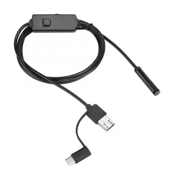 

NK-US1 3-in-1 USB 8.0mm Dual Lens Endoscope 6pcs LEDs Flexible Cord Endoscope for Android/PC HD Endoscope