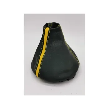 

Shift compatible Fiat 500 (2006-2020) genuine leather black and yellow
