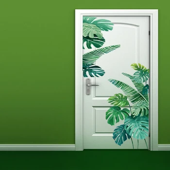 

Turtle Leaf Wall Sticker Fresh Beach Palm Leave Art Decal Door Sticker Wall Decoration for Living Room Kitchen Home Decor