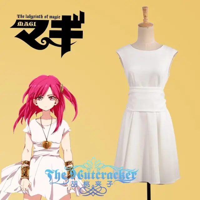 

Anime Morgiana White Dress Adult Women Dress Cosplay Costume Custom Made Costumes