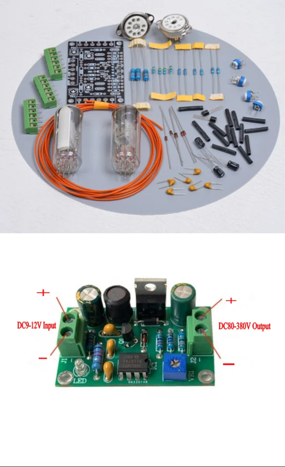 DIY KITS DC12V двухканальный низкого напряжения 6E2 ламповый индикатор драйвер платы индикаторный усилитель уровня DIY Аудио флуоресцентный - Цвет: DIY KITS