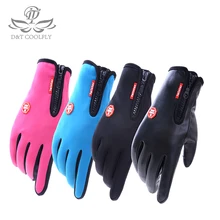 Водонепроницаемые зимние теплые перчатки мужские лыжные перчатки Сноуборд мотоциклетные перчатки Зимний сенсорный экран Снежная перчатка-ветровка