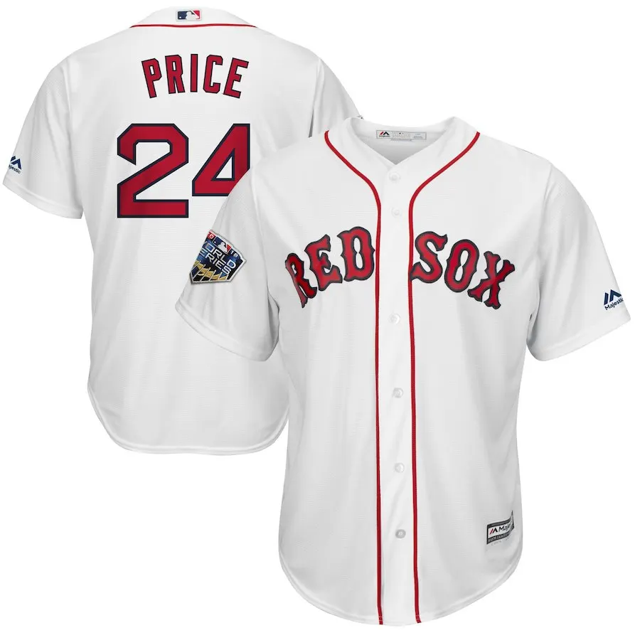 Мужчины Xander Bogaerts Boston David Ortiz Mookie Betts Andrew Benintendi Chris Sale David Price Джерси Bradley Jr World