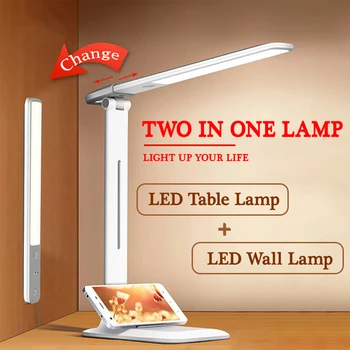 

Tofok 2020 New Two-in-One Detachable LED Desk Lamp 3 Mode Lighting Brightness Rechargeable USB Learning Table Lamp For Study 1PC