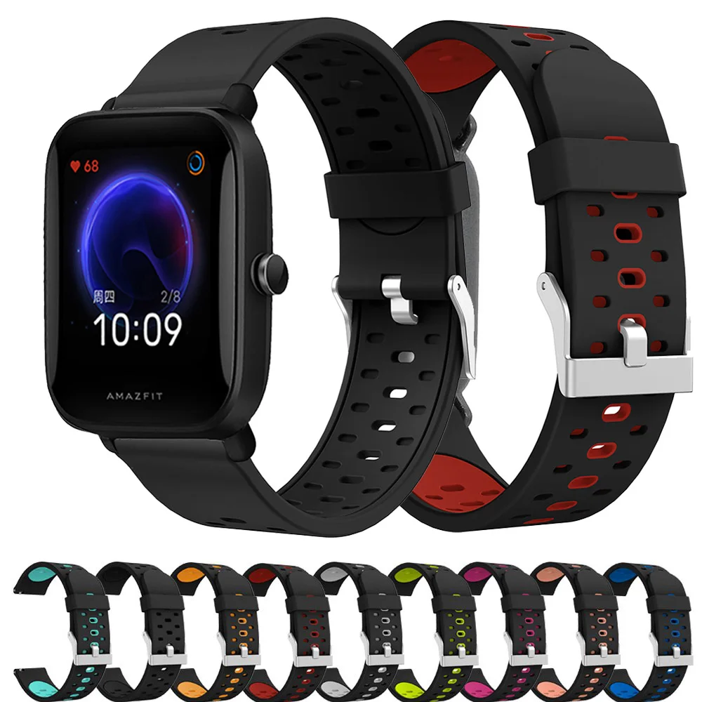 Сменный силиконовый браслет для Huami Amazfit Bip U / Pro/S ремешок часов 20 мм | Наручные часы