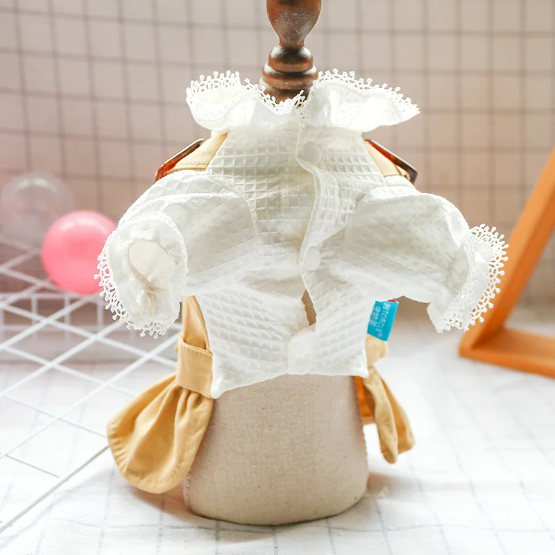 卡其色纽扣裙子9