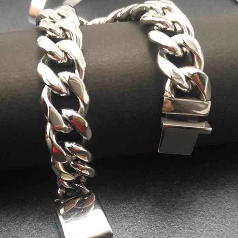 OMKAIMING Hip Hop Curb Collane A Catena A Maglia Cubana Per Uomo Donna Collane In Acciaio Inossidabile 316L Gioielli Di Moda Regali Impermeabili - Foto 5