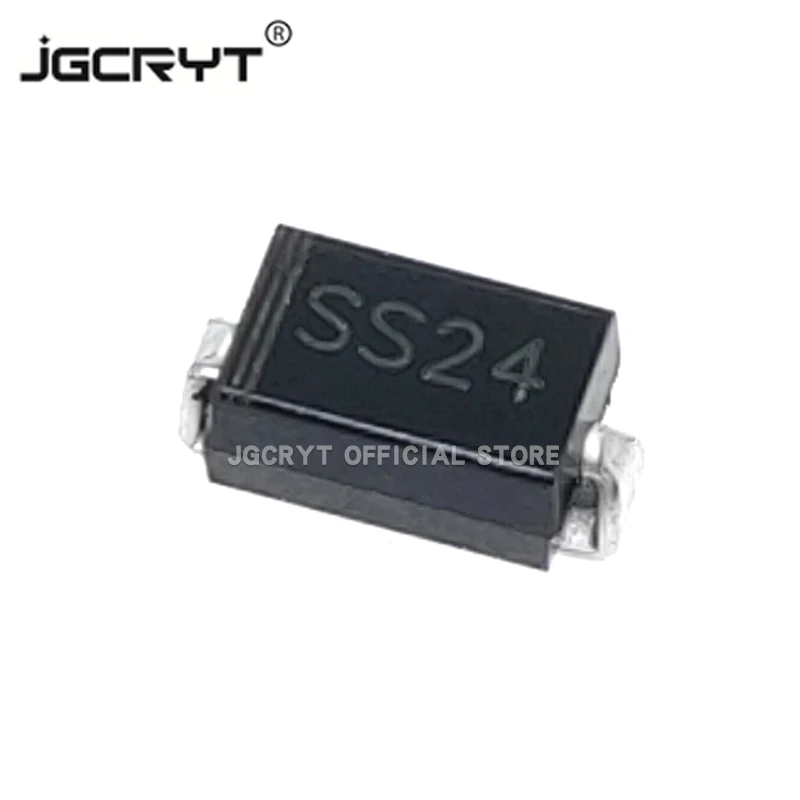 100 шт./лот SS24 SMA DO-214AC Экран печатных 2A 40V SMD диод Шоттки | Электронные компоненты и