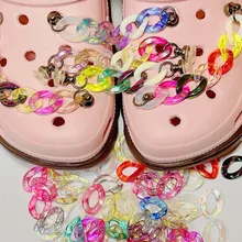 

Custom Combination Crocs Charms Chian Shoes Clogs Decorations Accessories Kids Chain Jeans Set JIBZ Crocs Fit Gift