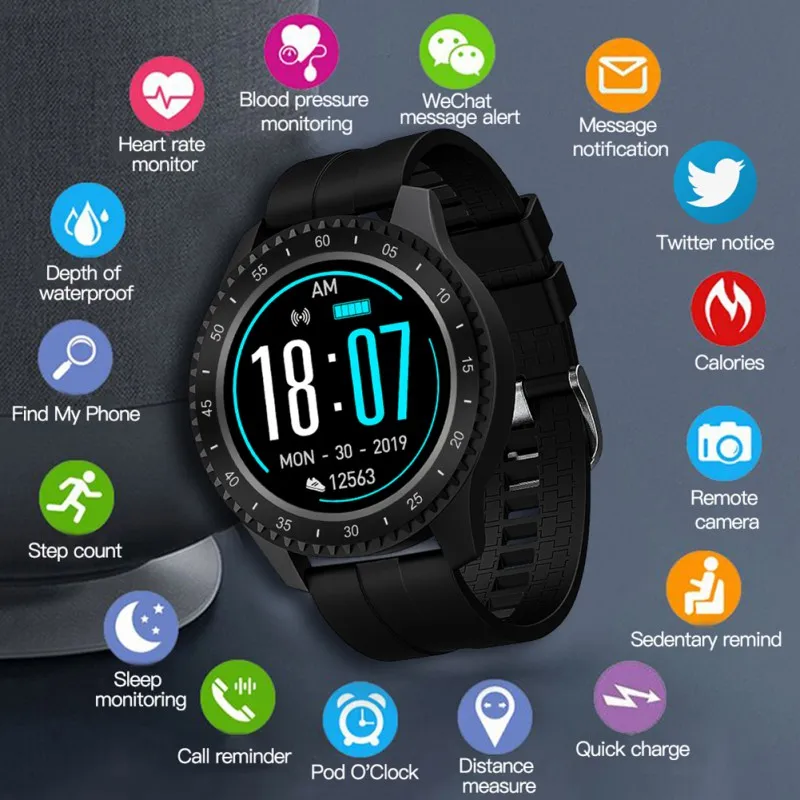 

F17 Smart Bracelet Watch Men Women Sport Fitness T Memory Card
