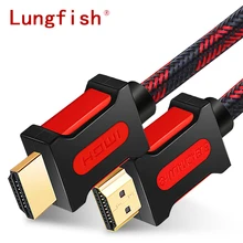 Lungfish HDMI 2,0 кабель HDMI к HDMI 4k 60hz 3D для разветвителя переключатель ТВ ЖК-ноутбука PS4 проектор компьютера 1 м 2 м 3 м 5 м 10 м 15 м 20 м