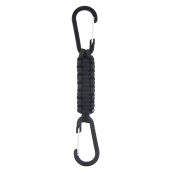 

Paracord Keychain with Carabiner Braided Lanyard Utility Survival King Ring Hook