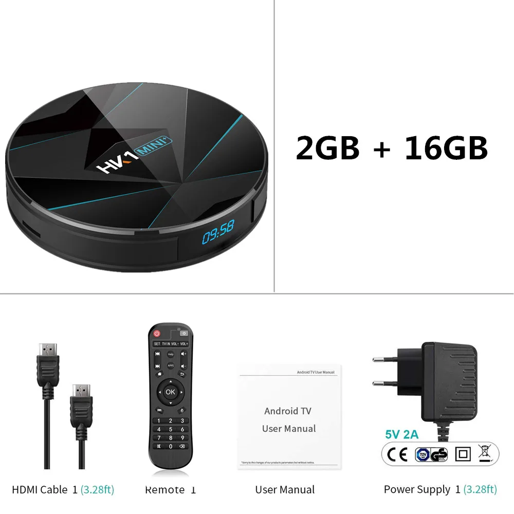 ТВ-бокс HK1 Mini plus Android 9,0 4GB 128GB 64GB 32GB Rockchip RK3318 2,4G/5G wifi 4K Google voice PK HK1 MAX A95X Android tv BOX - Цвет: 2G 16G