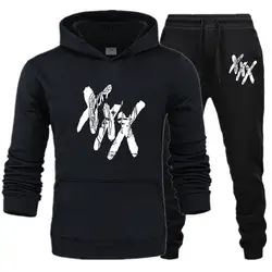 Взрывные модели мужские Xxxtentacion Спортивная одежда 2 комплекта новой модной спортивной одежды мужские спортивные штаны Толстовка весна и