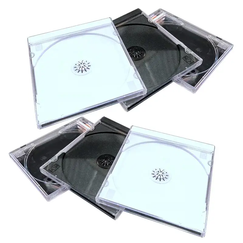 6 шт Портативный CD ящик для хранения прочный DVD пластиковый чехол dvd-дисков