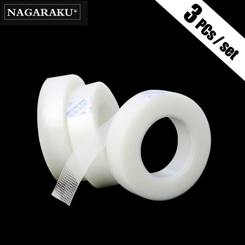 NAGARAKU Eyelash Extension Tapes Make Up Maquiagem 3 PCS PE Material Breathable Anti Allergy Easy Tear Better than Paper Tapes