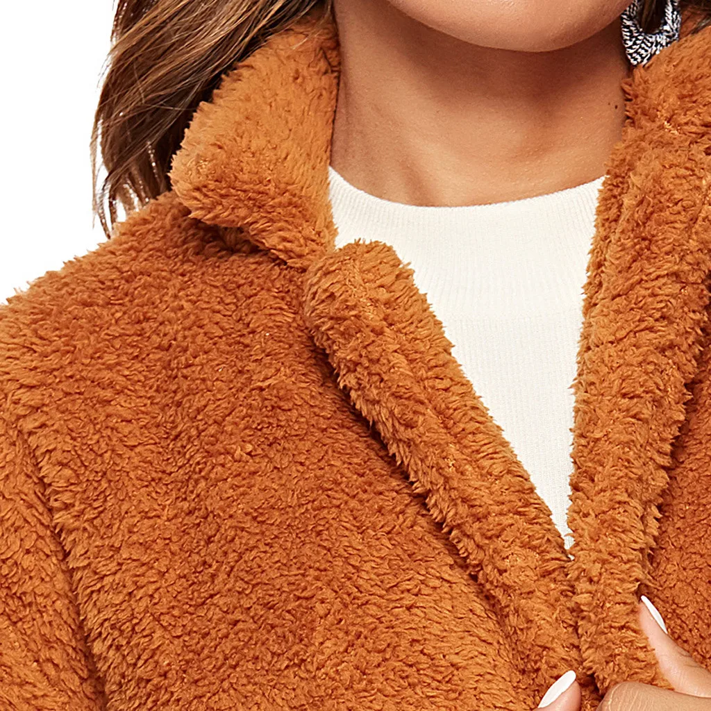 Женское зимнее теплое длинное пальто из искусственного меха Винтажное с длинным рукавом женское плотное плюшевое Мишка полосатый каждодневный Свободный Верхняя одежда больших размеров# J30
