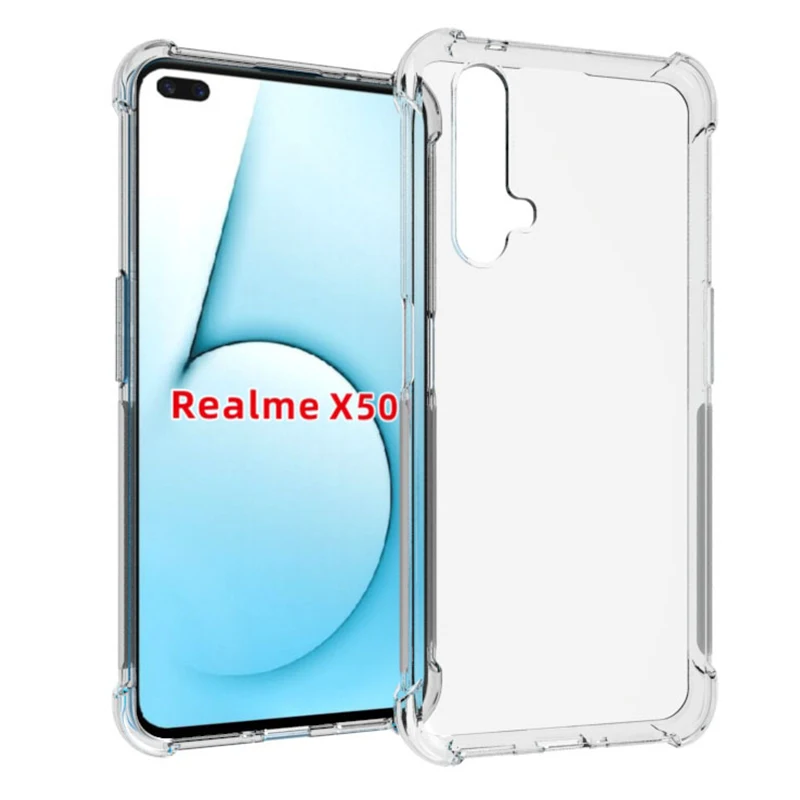Противоскользящая Задняя панель для Realme X50 Pro XT X2 Q X Lite 2 3 5 6 C1 C2 C11 Find Pro|Бамперы| |