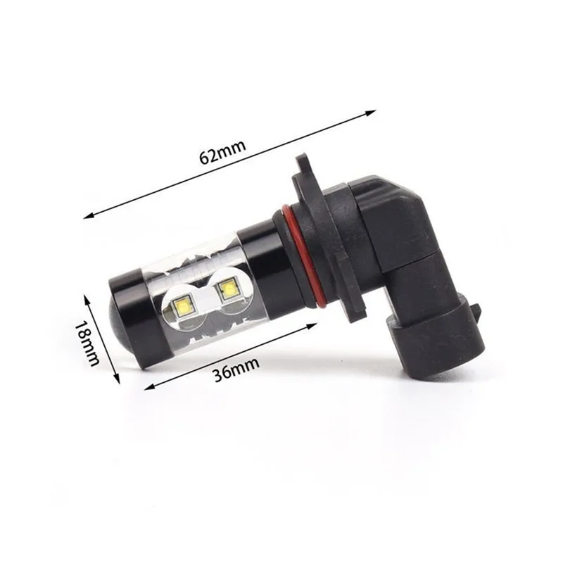 

Vieruodis 2PCS Car LED Fog Light H10 50W 2835 10smd Front Fog Light 9006 9005 Lights 3000K 6000K 8000K